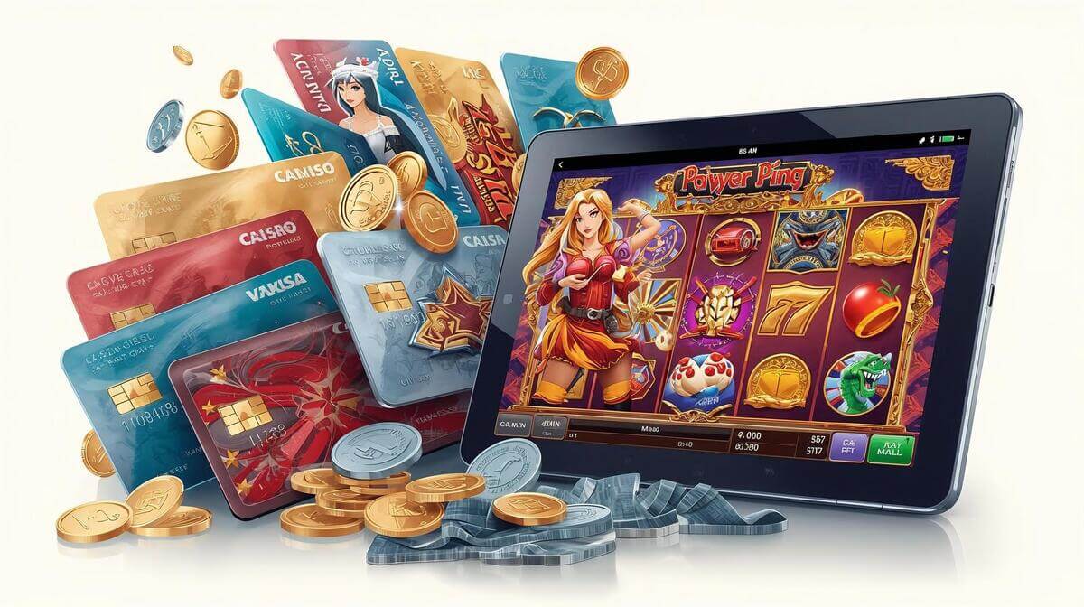 Ένα tablet που εμφανίζει διαθέσιμες επιλογές πληρωμής για παίκτες στην Κύπρο.